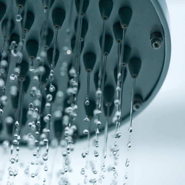 dripping shower head